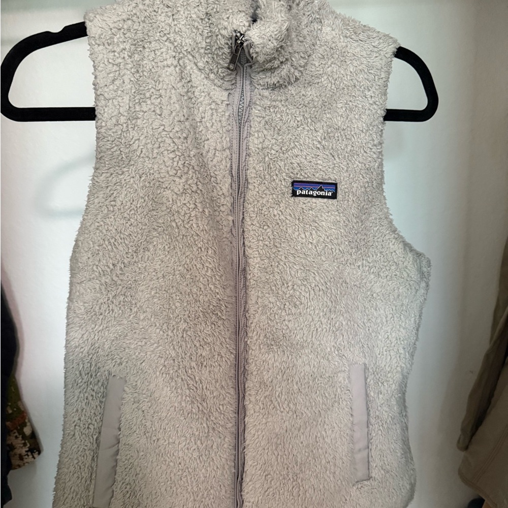 Patagonia Soft Gray Sherpa Vest